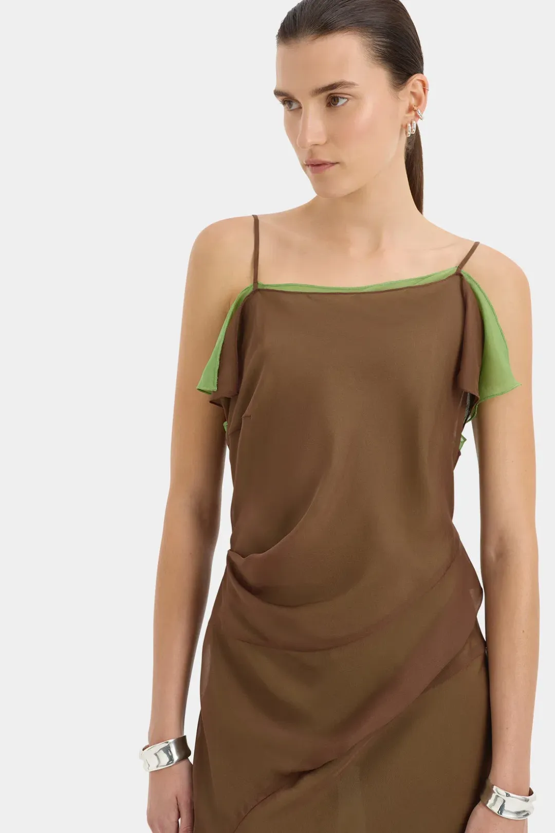 Sir- Danica Layered Midi Dress-0 for rent on The Volte - main image