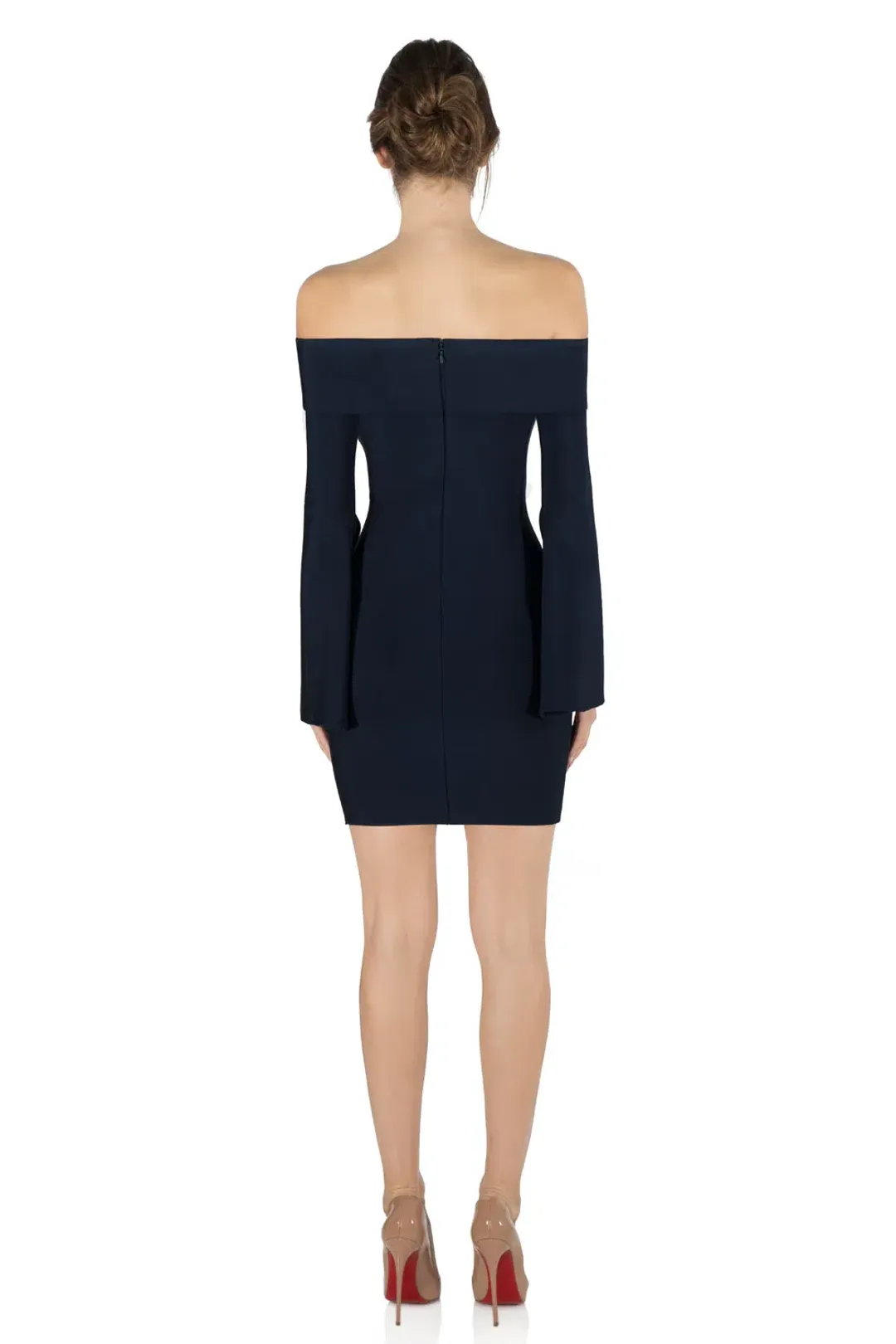 MISHA Rozie Bandage Dress Navy Size 12 for rent on The Volte - main image
