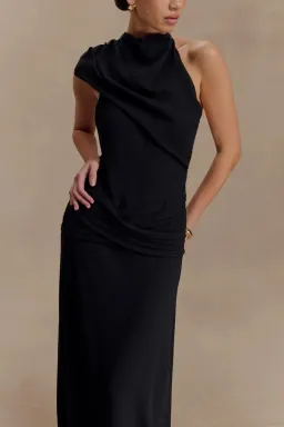 Meshki Analia Black Chiffon Maxi Dress for rent on The Volte - image 5