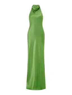 Clementine High Neck Satin Maxi Dress Size 12 for rent on The Volte - image 1