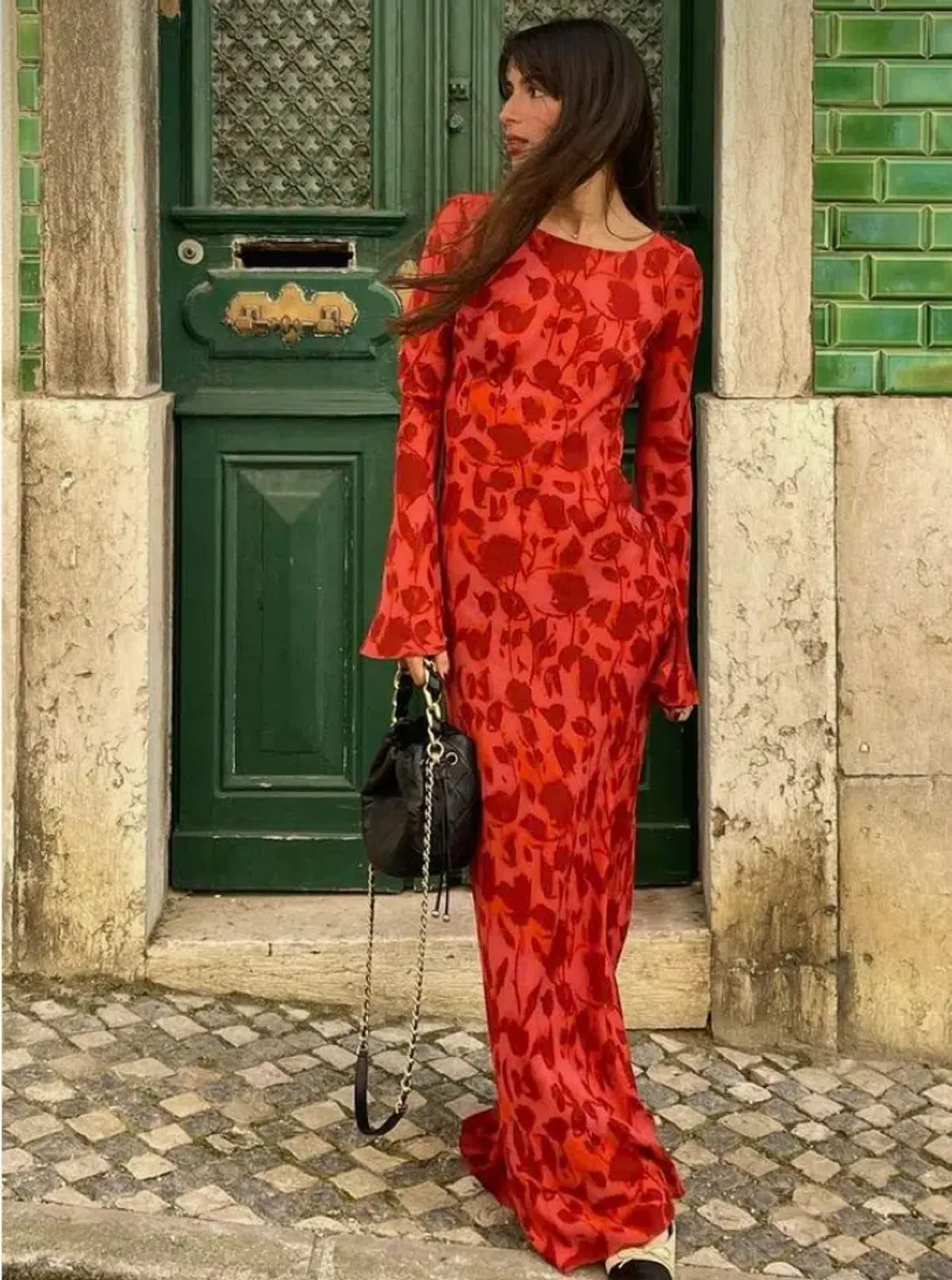 Realisation Par The Gia Maxi Dress in Havana Red Size 10 for rent on The Volte - main image