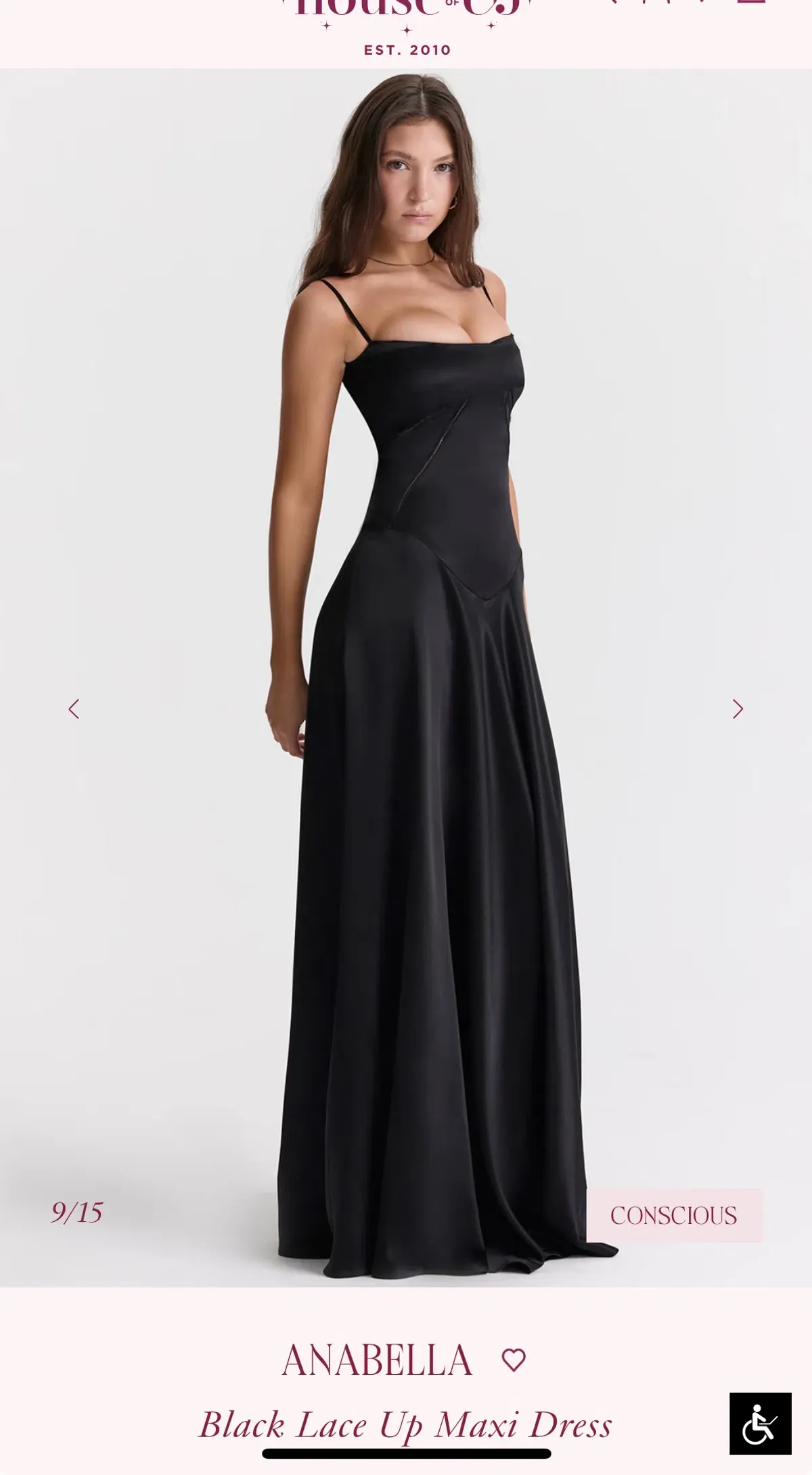House of CB ANABELLA Black Maxi Dress - Image 3