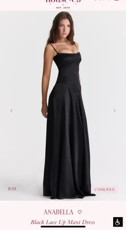 House of CB ANABELLA Black Maxi Dress for rent on The Volte - image 3