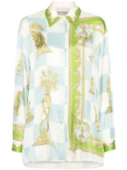 Check mate silk shirt for rent on The Volte - image 1