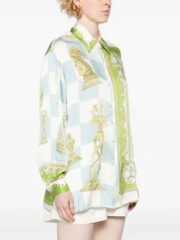 Check mate silk shirt for rent on The Volte - image 4