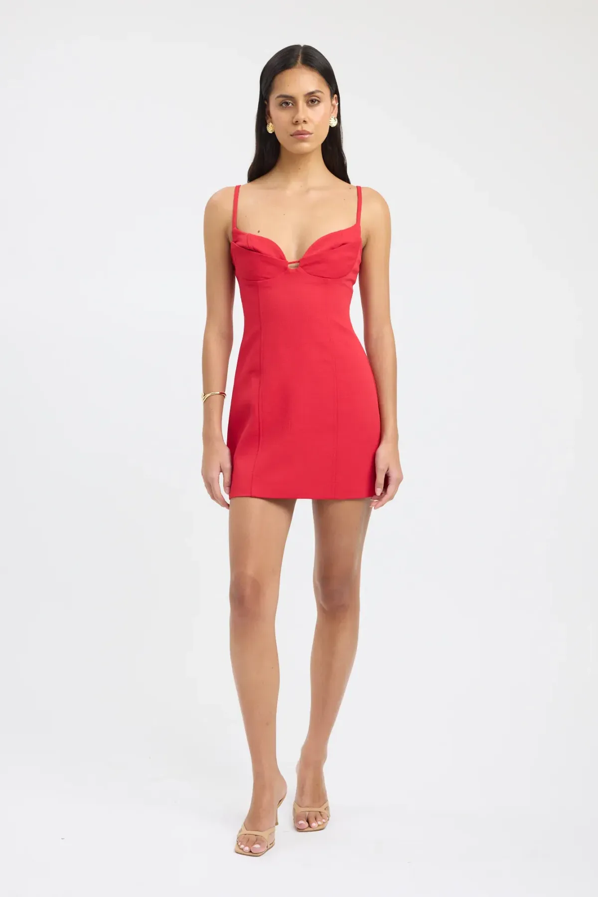Kookai Oyster Bra Dress Red Size 10 - Image 2