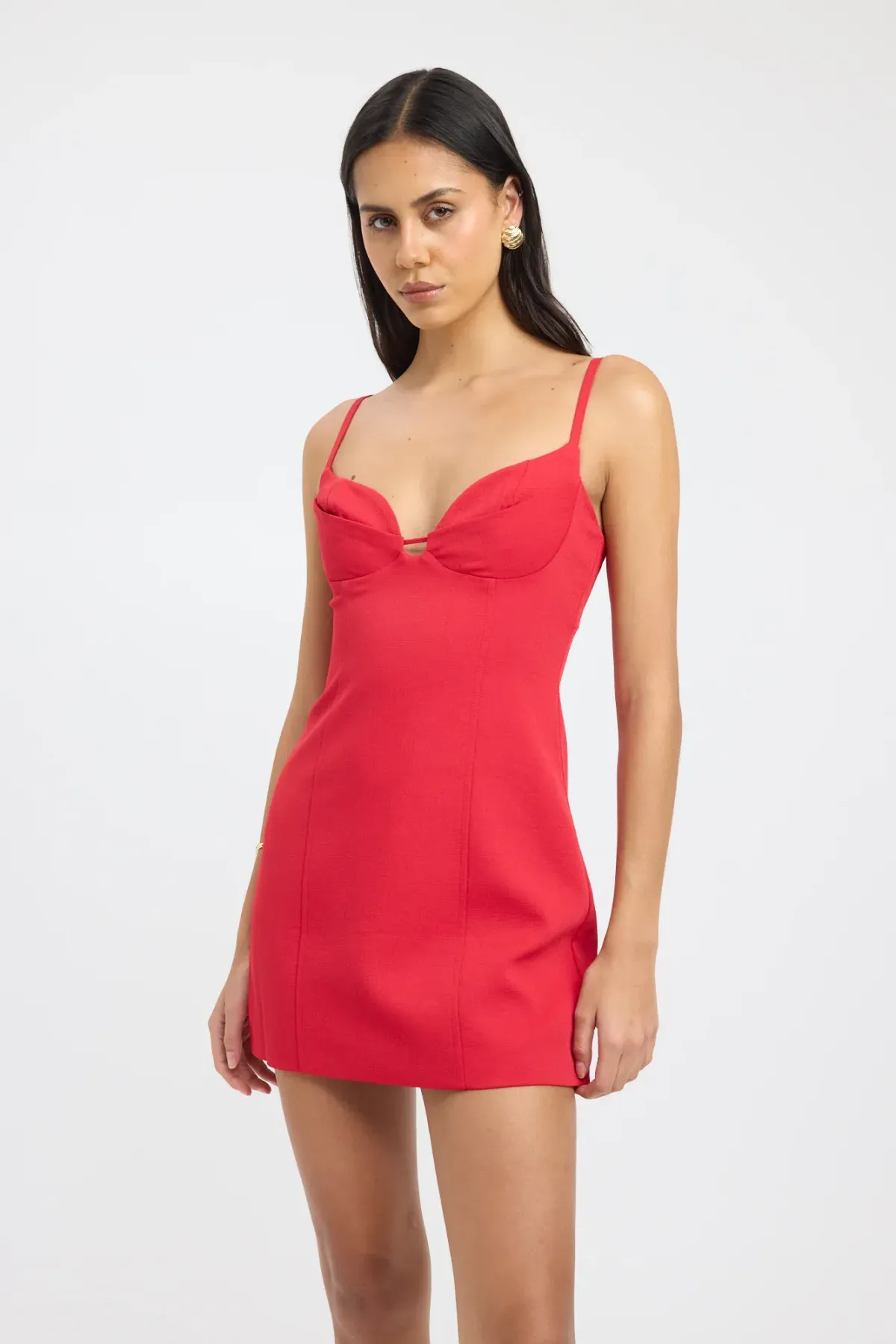 Kookai Oyster Bra Dress Red Size 10 - Image 1