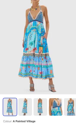 Camilla long dress with crochet bra, size S for rent on The Volte - image 1