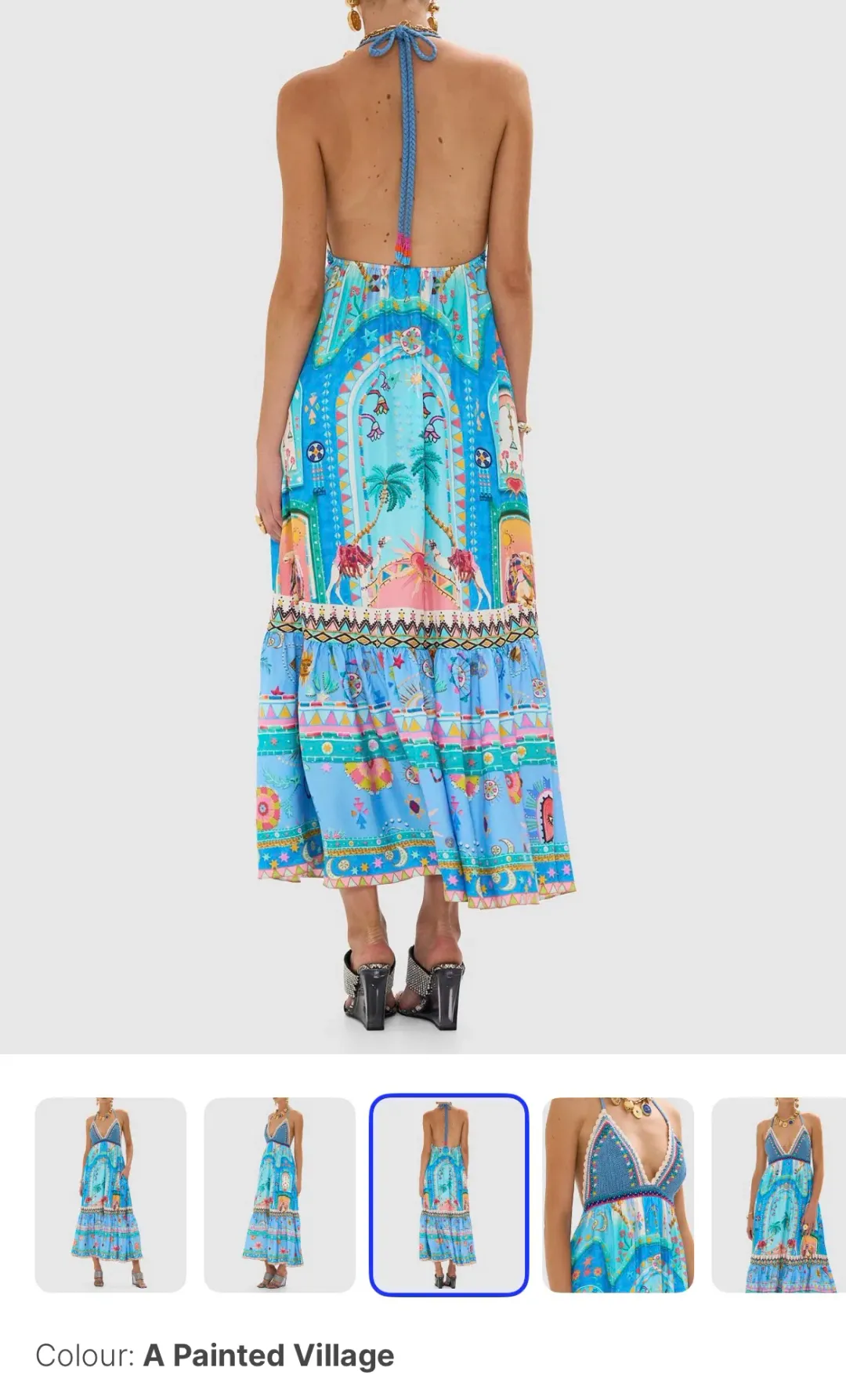 Camilla long dress with crochet bra, size S for rent on The Volte - main image