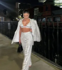 SLA THE LABEL SANTORINI TROUSERS SILVER SIZE S for rent on The Volte - image 2