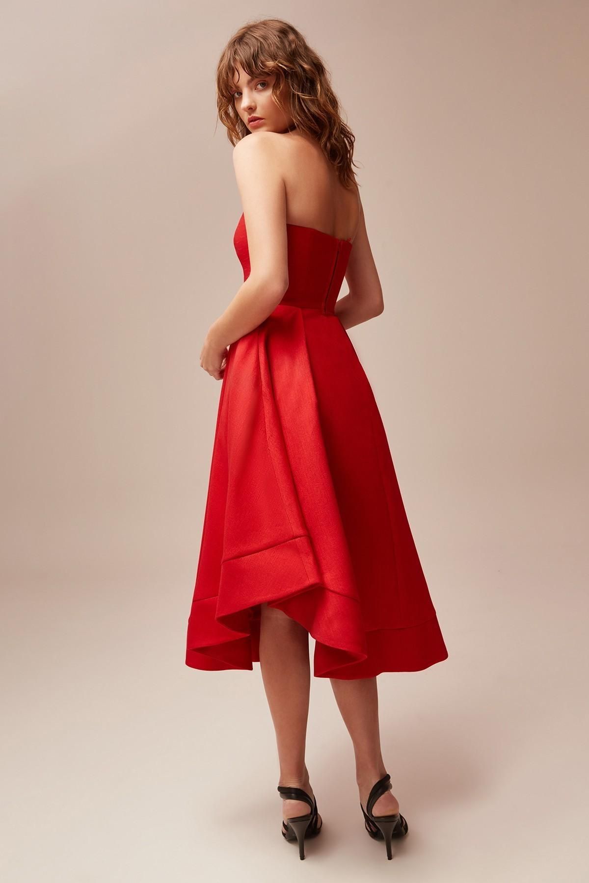 C/MEO Collective Making Waves Dress Red Size XXS - Image 2