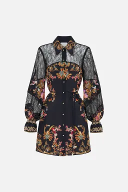 To Catch A Spider Shift Shirt Dress for rent on The Volte - image 4