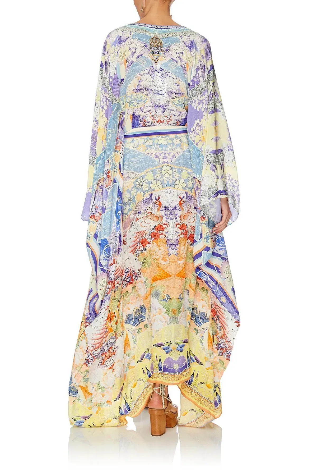Girl In The Kimono Split Hem Lace Up Kaftan - Image 4