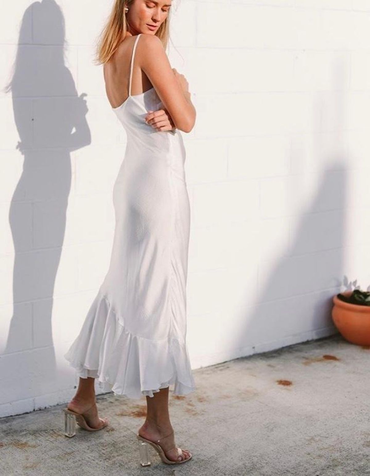 Isabelle Quinn The Estelle Slip Dress White Size 8 - Image 2