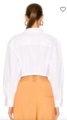 Resin Linked Crop Shirt White for rent on The Volte - image 2