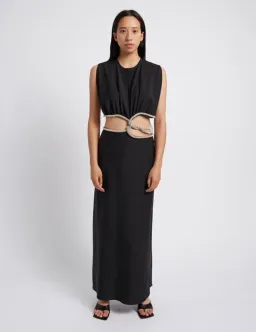 Crystal Interweave Dress Black for rent on The Volte - image 1