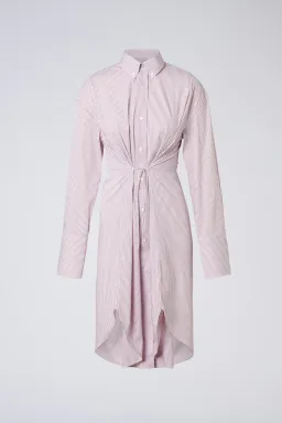 Purple White Stripe Cotton Shirt Dress for rent on The Volte - image 4