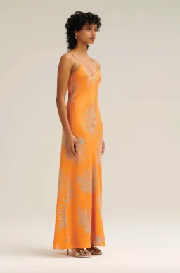 Silk Twill Feather Leaf Top Orange for rent on The Volte - image 6