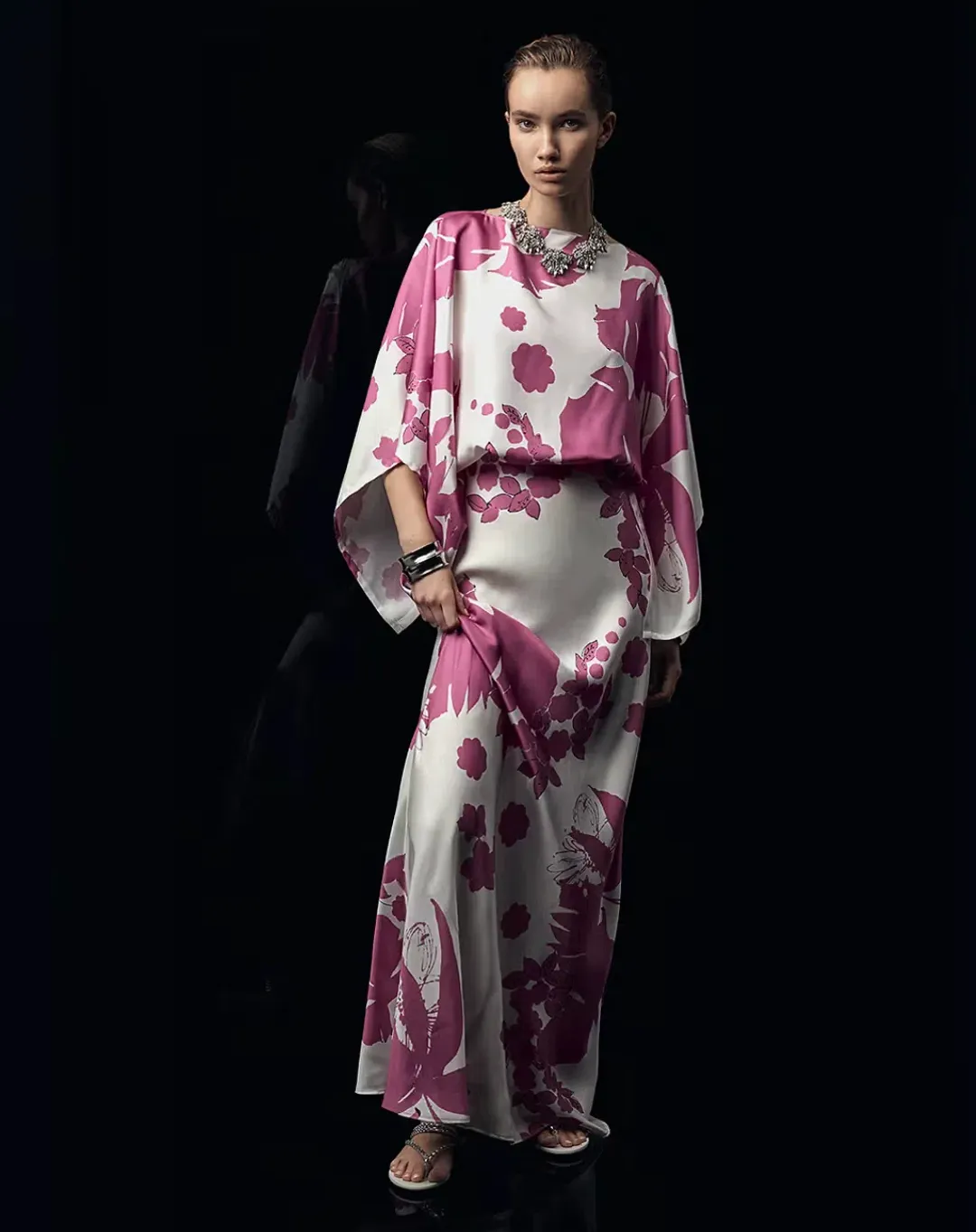 Silk Twill Sefton Top Pink for rent on The Volte - main image