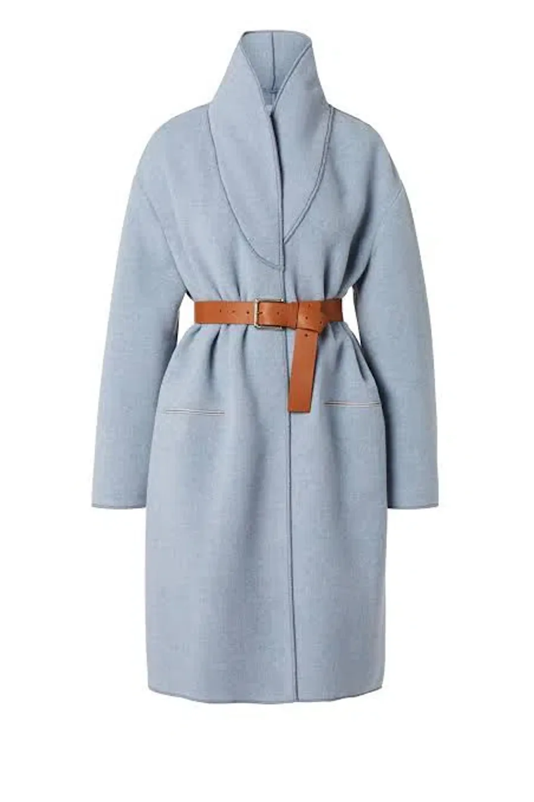 Blue Double Collar Wool Coat for rent on The Volte - main image