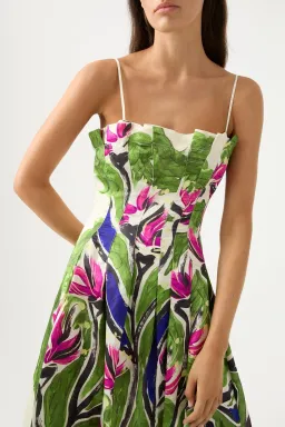 Aje Paradiso Cinched Midi Dress Size AU 10 for rent on The Volte - image 3