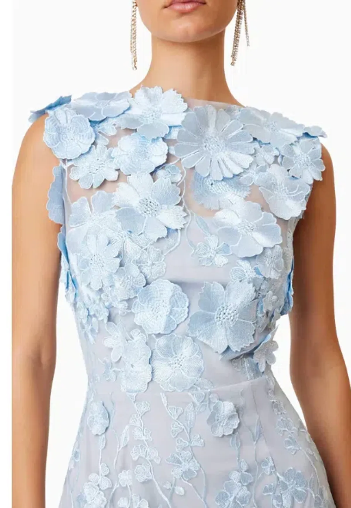 Elliatt Light Blue Selene Cocktail Midi Dress - Image 3