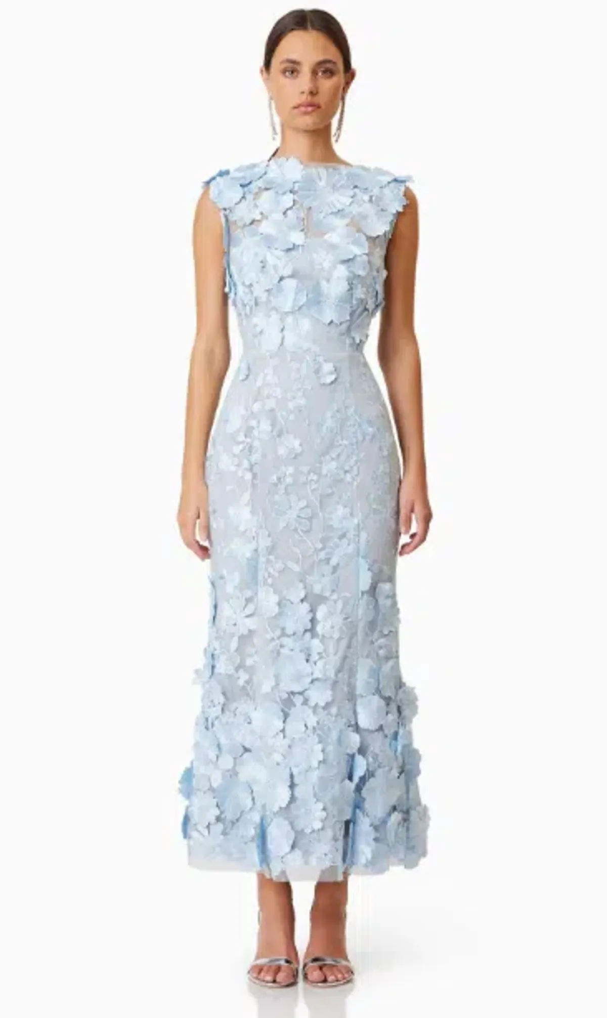 Elliatt Light Blue Selene Cocktail Midi Dress - Image 1