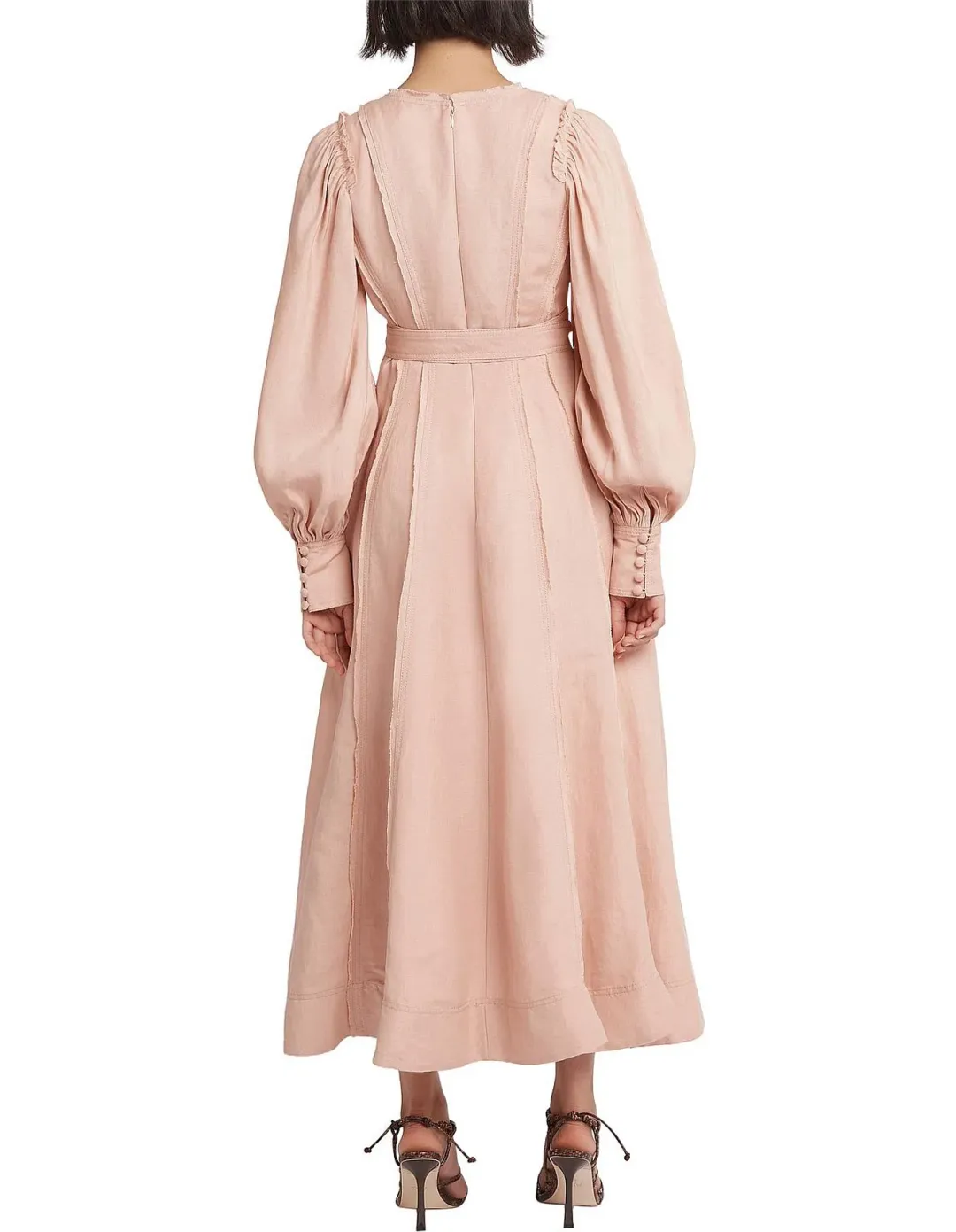 Aje Aurora midi dress - blush for rent on The Volte - main image