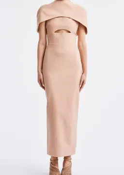 Mietta Dress Peach Beige for rent on The Volte - image 1