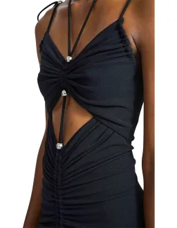 Dion Lee Gathered Butterfly Dress Black for rent on The Volte - image 1