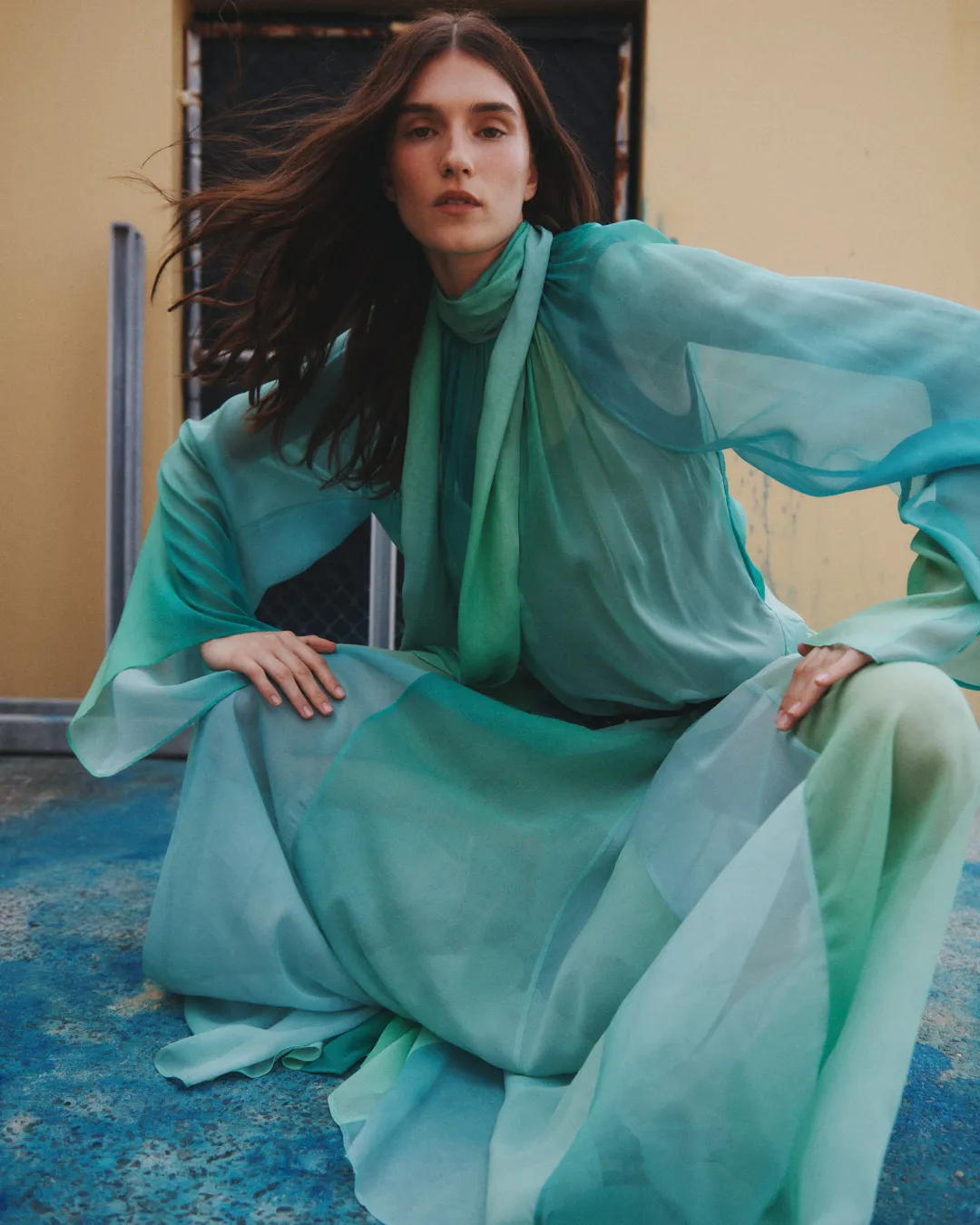 Hansen And Gretel Olympia Maxi Dress Aura Nude Size 10 for rent on The Volte - main image