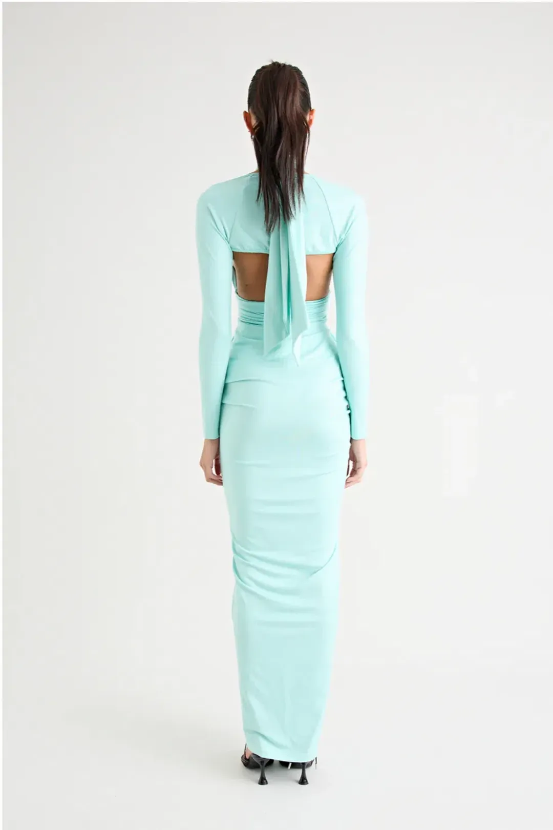 Pfeiffer Victoria maxi dress aqua size 12 L for rent on The Volte - main image