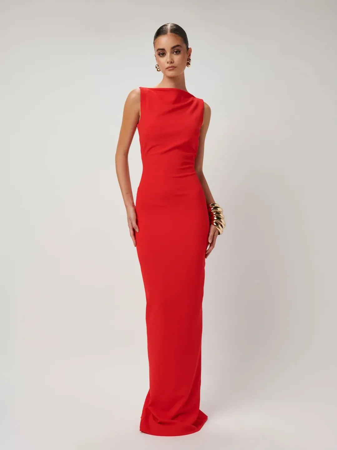 Effie Kats Red Verona Gown for rent on The Volte - main image