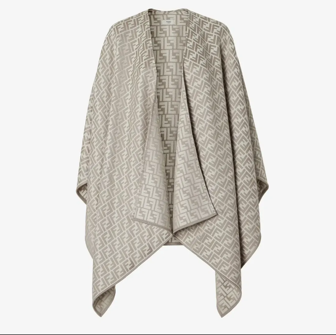 Poncho Grey Wool and Silk for rent on The Volte - main image