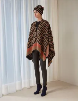 FF Poncho Multi Colour Wool and Silk for rent on The Volte - image 1