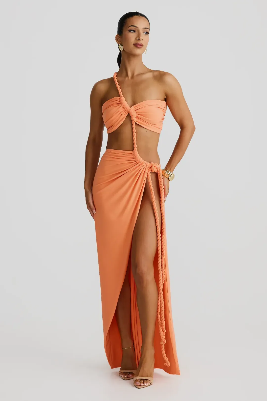 Zamara Papaya Dress for rent on The Volte - main image