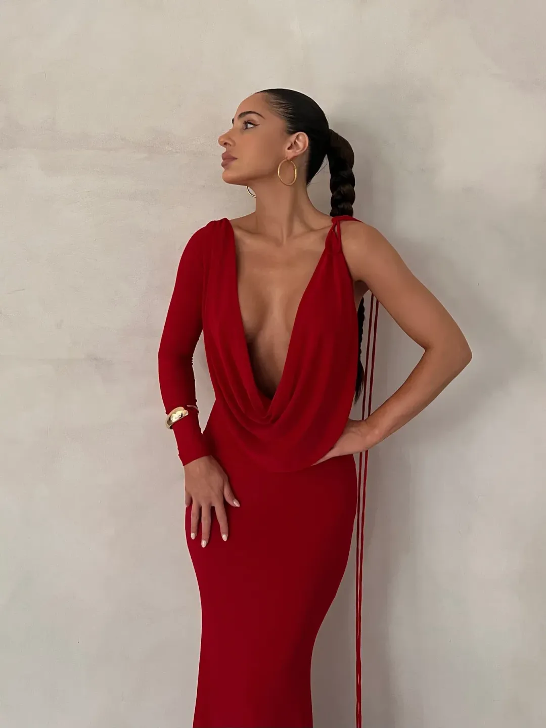 Emilia Red Dress for rent on The Volte - main image