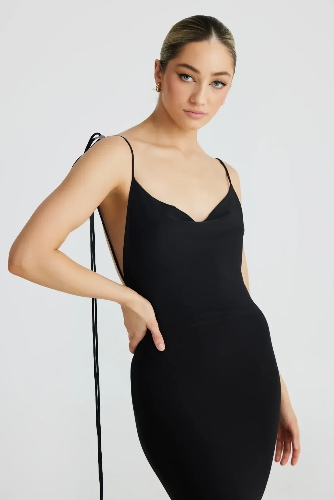 Christina Black Mermaid Gown for rent on The Volte - main image