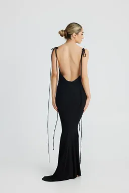 Christina Black Mermaid Gown for rent on The Volte - image 1