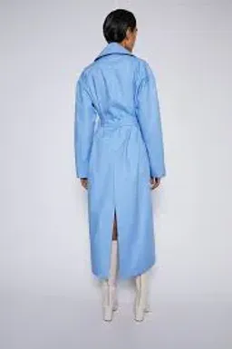 Blue Double Cotton Trench Coat With Belt for rent on The Volte - image 2