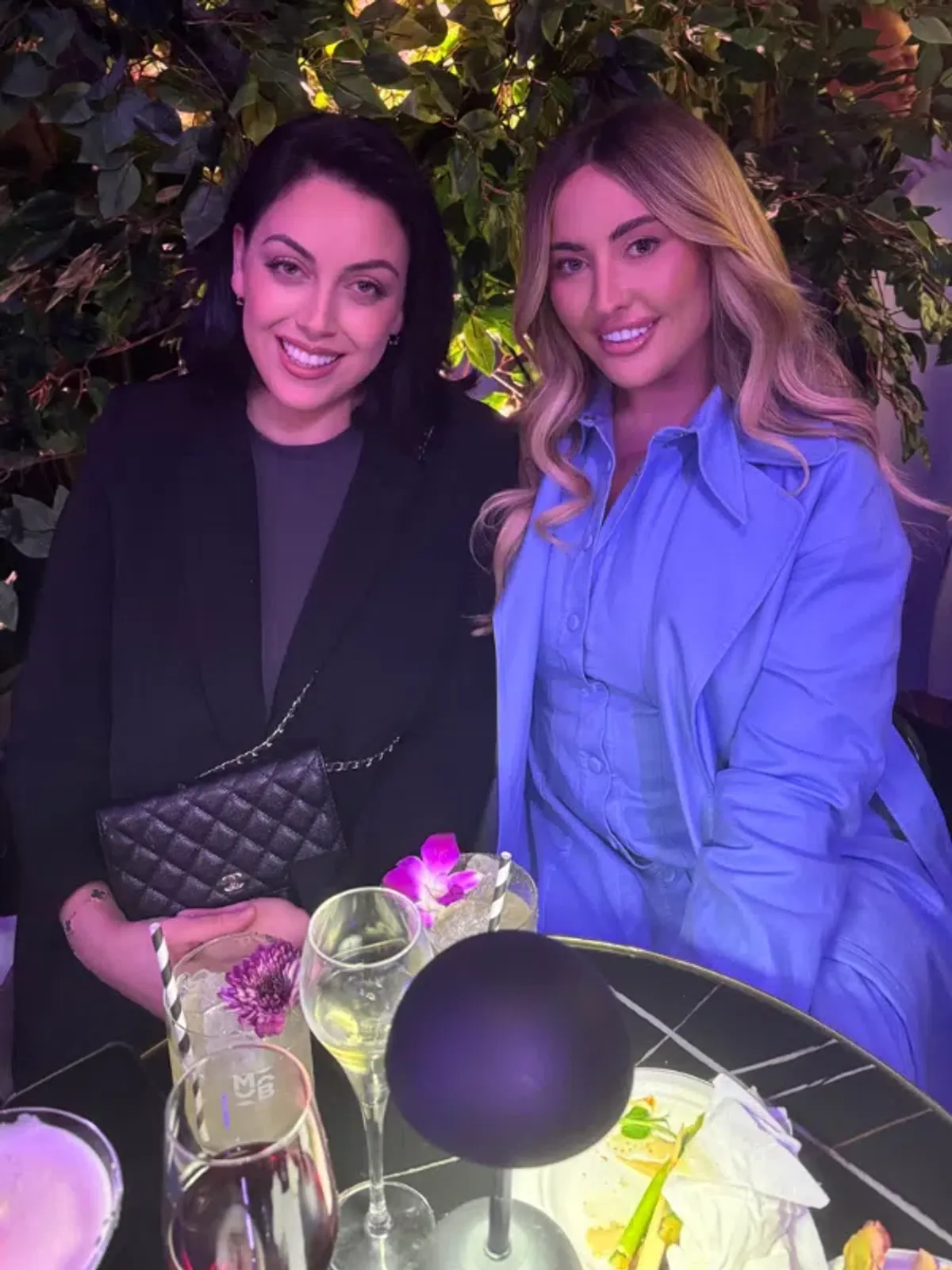 Blue Double Cotton Trench Coat With Belt - Image 5