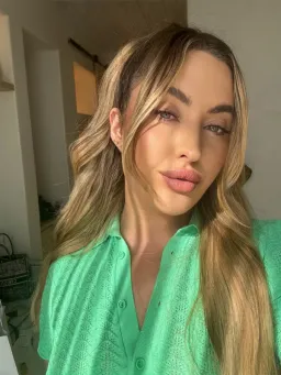 Pleat Lace Shirt Green Set for rent on The Volte - image 1