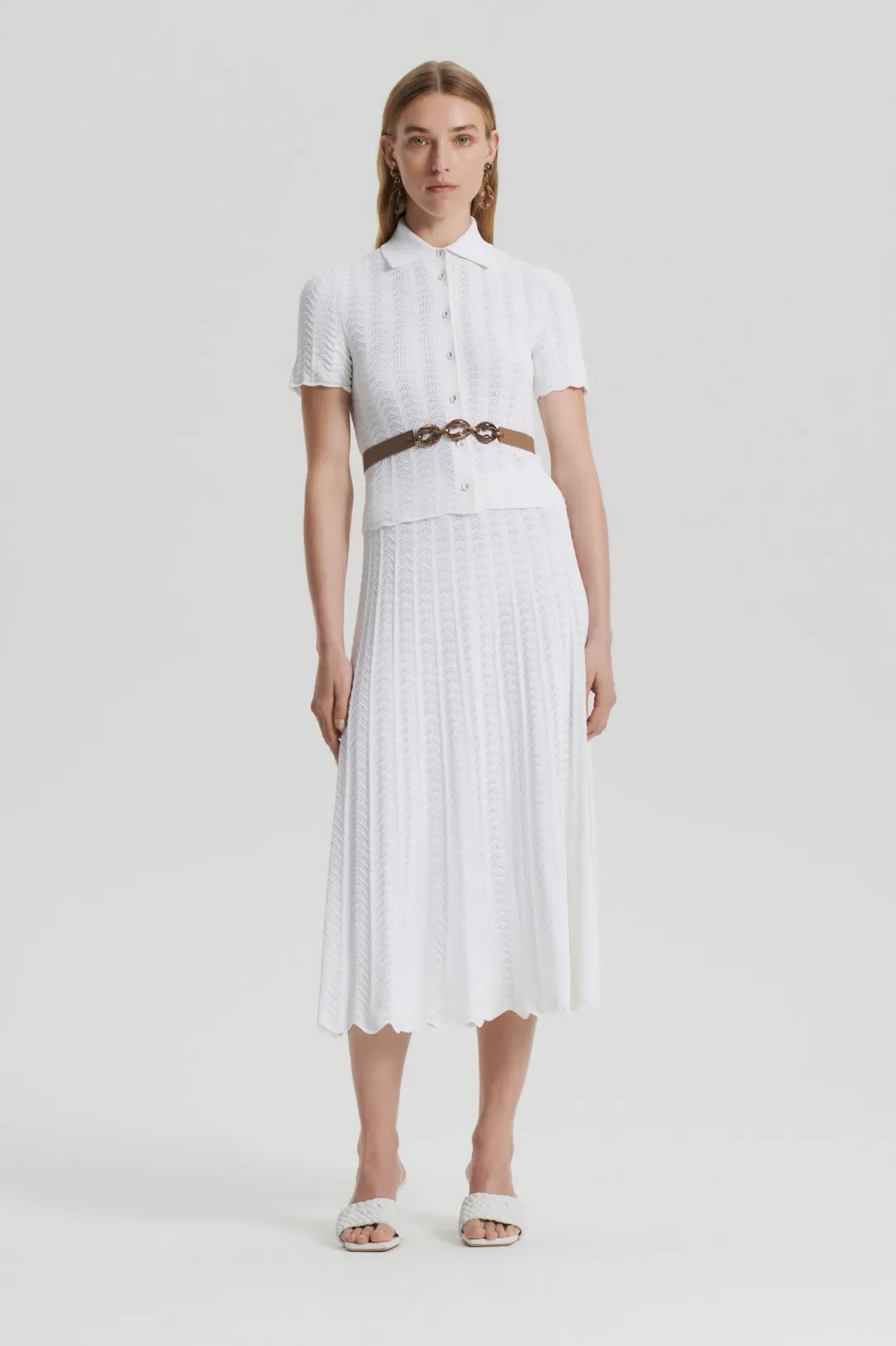 Pleat Lace White Set for rent on The Volte - main image