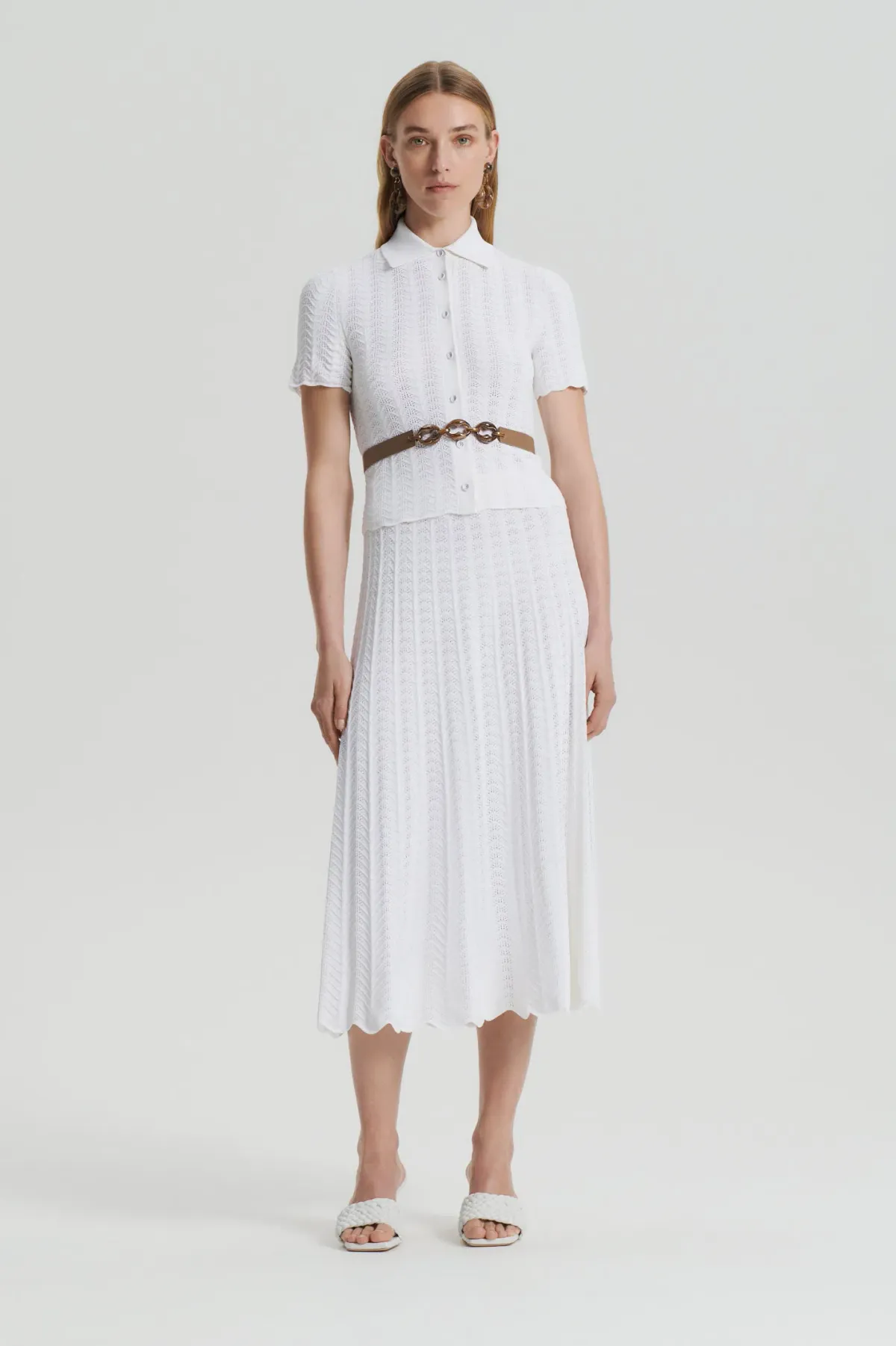 Pleat Lace White Set - Image 1