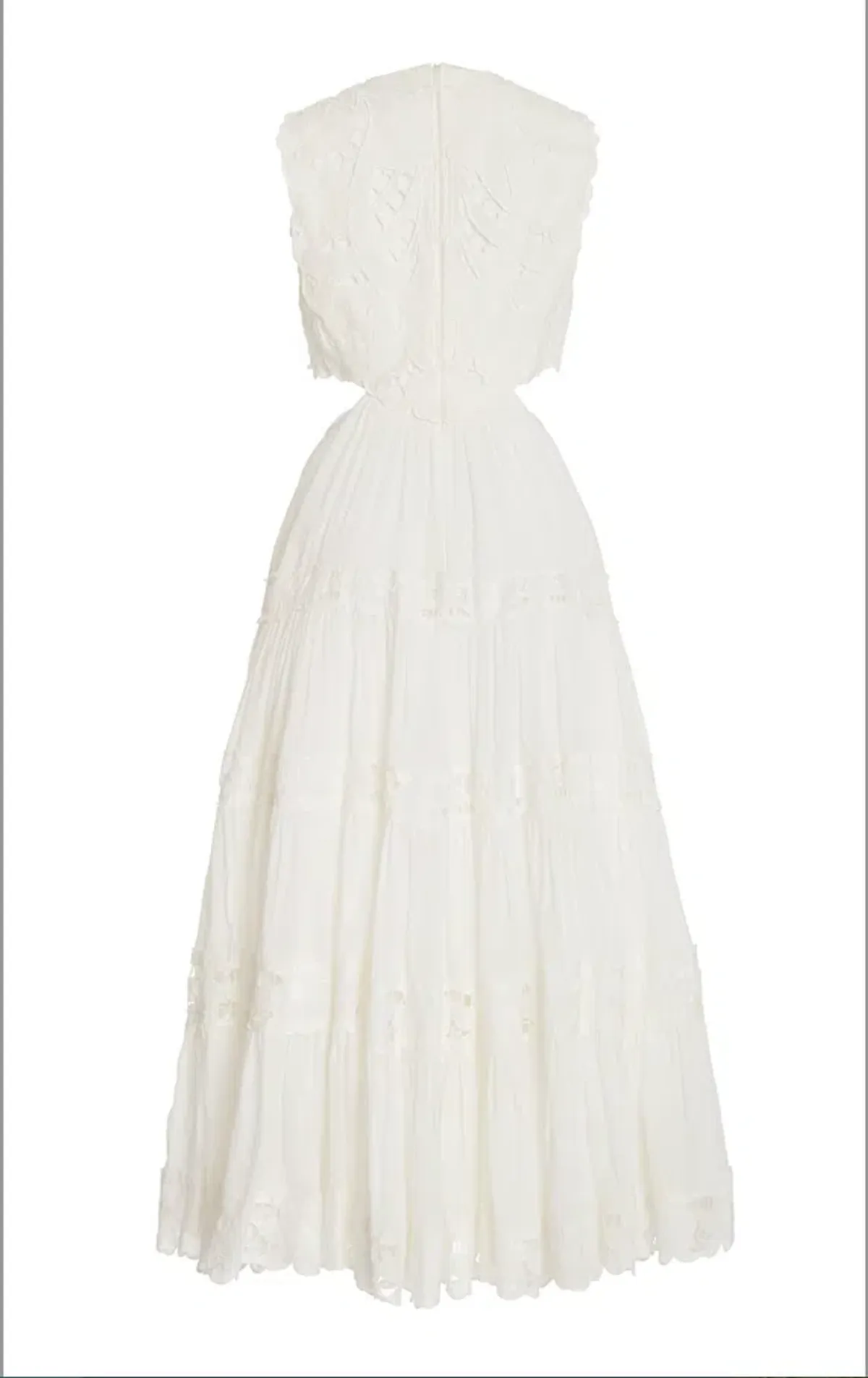 Zimmermann White Linen Cut-out Cassia Sleeveless Midi Dress size 6 - Image 4