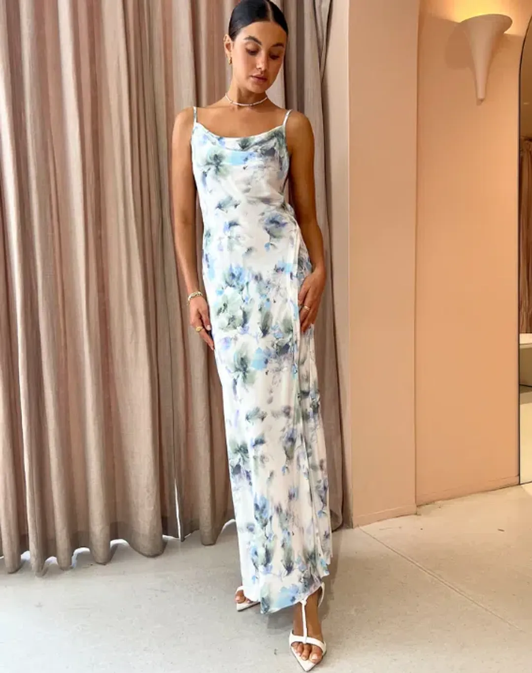 Bec & Bridge Corrine Split Maxi Dress in Watercolour Floral - 6 for rent on The Volte - main image