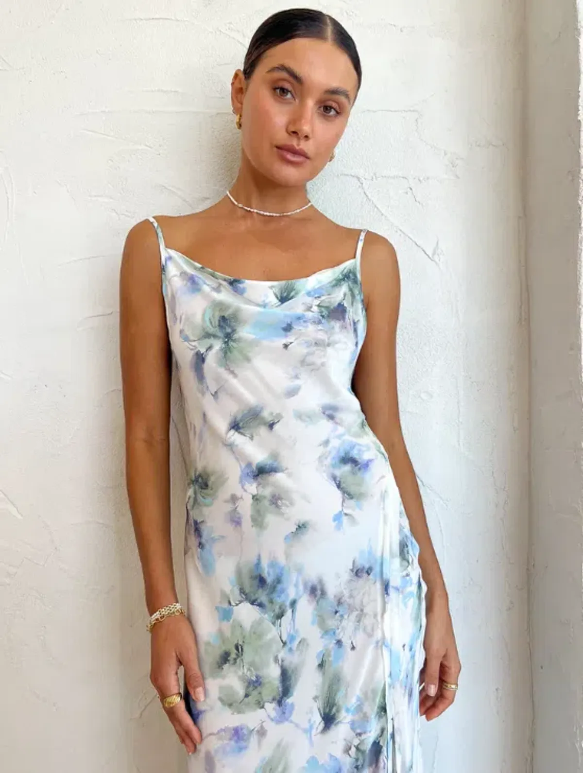 Bec & Bridge Corrine Split Maxi Dress in Watercolour Floral - 6 - Image 2