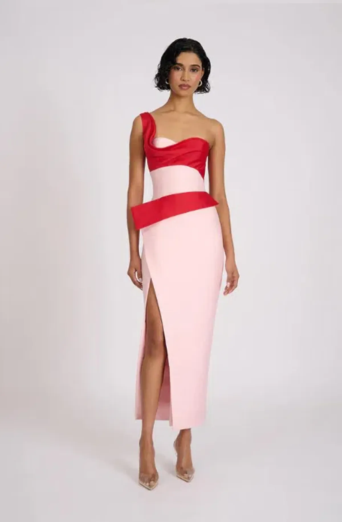 Eliya The Label Cartia Midi Dress Pink/Red Size 8 - Image 3