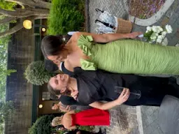 Rachel Gilbert Jensen Gown Pistachio - size 8 for rent on The Volte - image 3