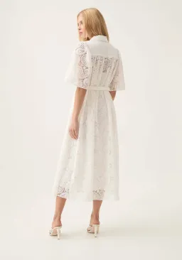 AJE Laicey Paisley midi dress in white Size 14 for rent on The Volte - image 3
